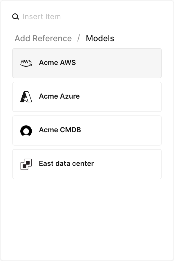 The AI chat reference menu open at Models, listing four models